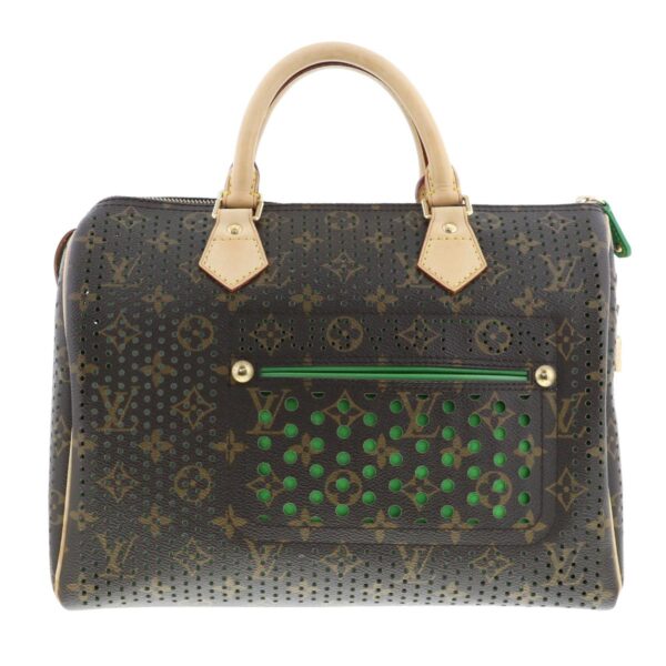 1240007018775 1 Louis Vuitton Speed 30 Perfo Vert Bag Handbag Monogram Green