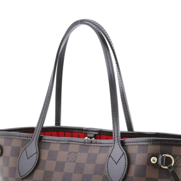 1240007019785 3 Louis Vuitton Damier Neverfull PM Tote Bag Damier Ebene Brown