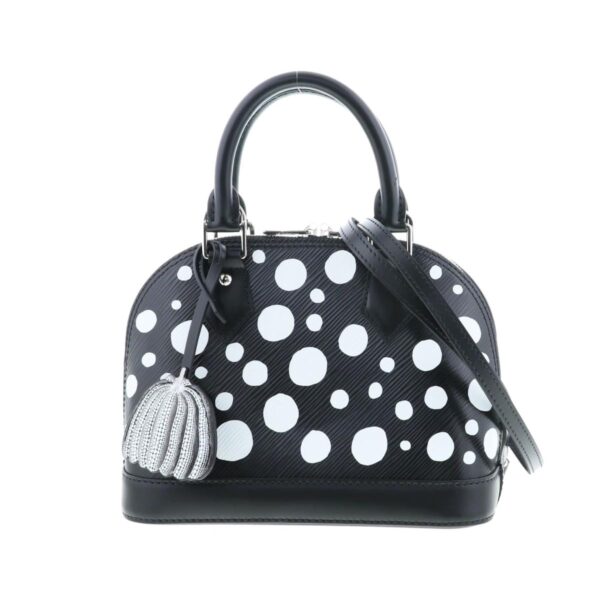 1240007021085 1 Louis Vuitton Alma BB Yayoi Kusama Epi Handbag Noir