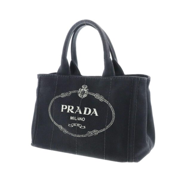 1240007021100 2 Prada Canapa Mini 2way Shoulder Bag Black