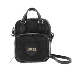 1240007021682 1 Gucci Logo Handbag 2WAY Shoulder Bag Handbag Leather Black