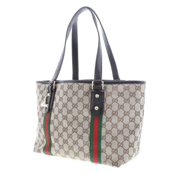 1240007021751 2 Gucci Tote Bag with Charm Sherry Line Brown