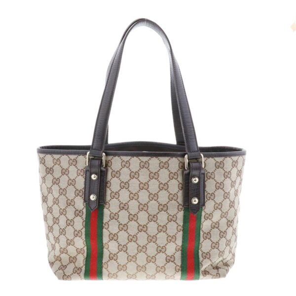 1240007021751 4 Gucci Tote Bag with Charm Sherry Line Brown