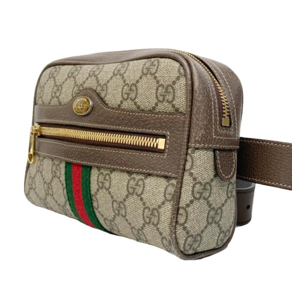 1240007022310 2 Gucci GG Supreme Small Belt Bag Brown