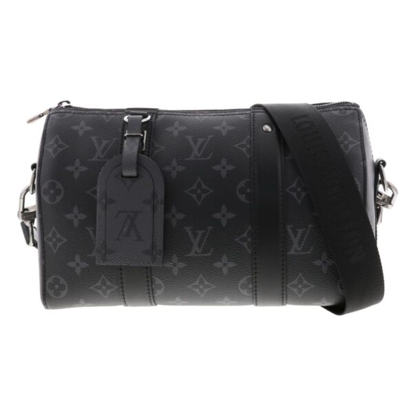 1240007022558 1 Louis Vuitton City Keepall Shoulder Bag Monogram Eclipse Black