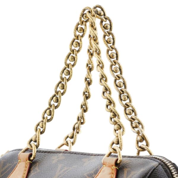 1240007022737 3 Louis Vuitton Speedy Chain 20 Shoulder Bag Monogram