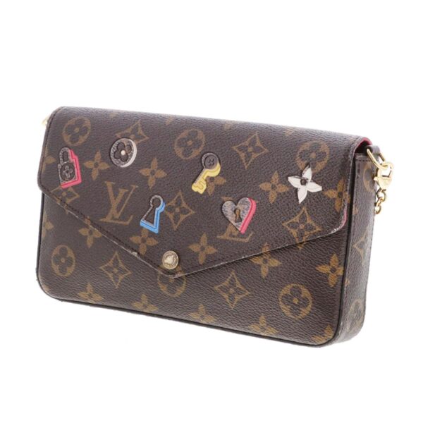 1240007022979 2 Louis Vuitton Love Lock Pochette Feliche Shoulder Bag Monogram Brown