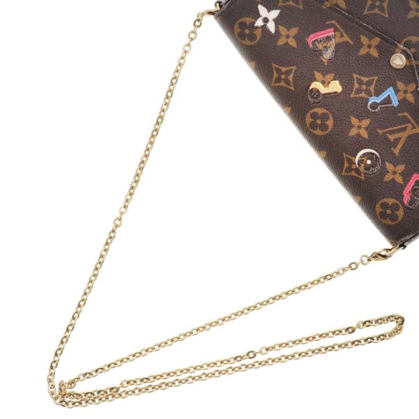 1240007022979 8 Louis Vuitton Love Lock Pochette Feliche Shoulder Bag Monogram Brown