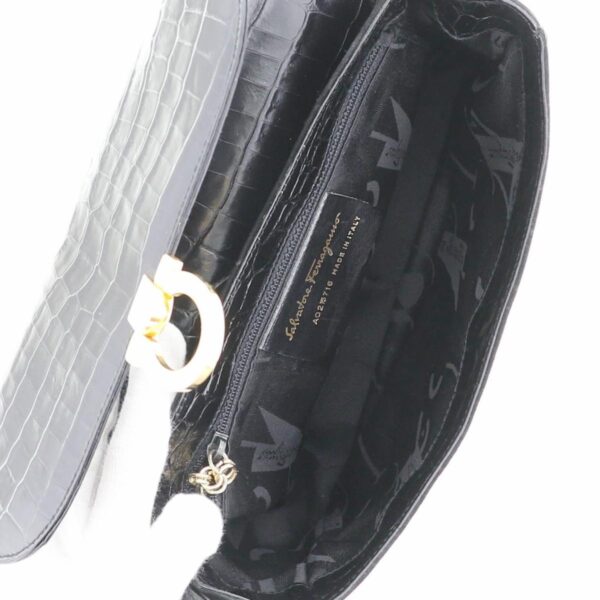 1240007023694 6 Salvatore Ferragamo Gancini Shoulder Bag Black