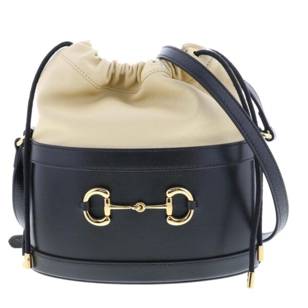 1240007024055 1 Gucci Horsebit 1955 Bucket Bag Black