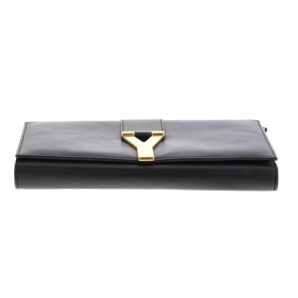 1240007024674 4 Saint Laurent Classic Y Chain Wallet Black