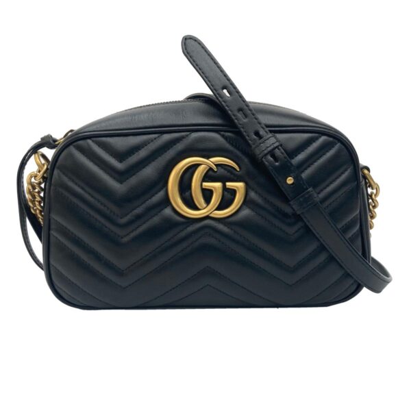 1240007024909 1 Gucci GG Marmont Quilting Shoulder Bag Black