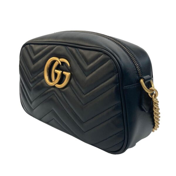 1240007024909 2 Gucci GG Marmont Quilting Shoulder Bag Black