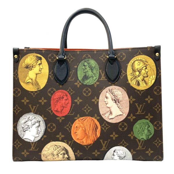 1240007025177 1 Louis Vuitton Onthego MM Tote Bag Fornasetti Print