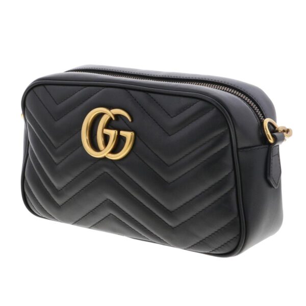 1240007025536 2 Gucci GG Marmont Quilting Shoulder Bag Black