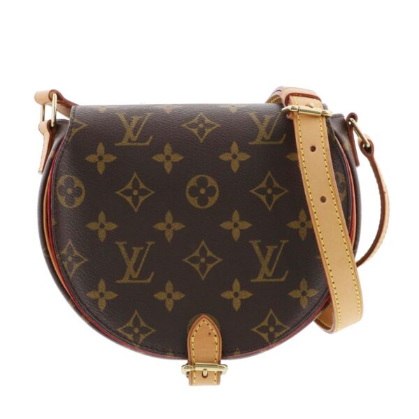 1240007027332 1 Louis Vuitton Tamburan Monogram Shoulder Bag Brown