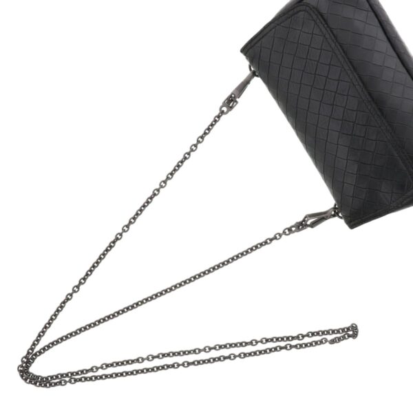 1240007028133 5 Bottega Veneta Intrecciato Mini Chain Shoulder Bag Black