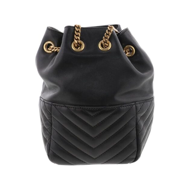 1240007028326 3 Saint Laurent Drawstring Shoulder Bag Black