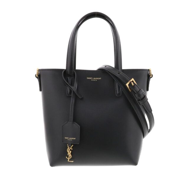 1240007028382 1 1 Saint Laurent Mini Toy Shopping Bag Black