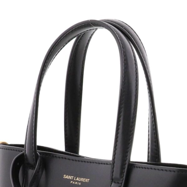 1240007028382 3 1 Saint Laurent Mini Toy Shopping Bag Black