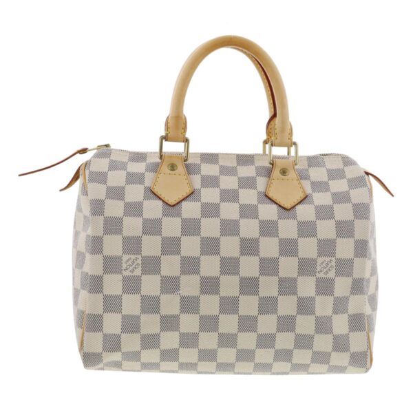 1240007028408 4 3 Louis Vuitton Speedy 25 Handbag Damier Azur White