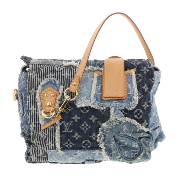 1240007029144 4 Louis Vuitton Denim Patchwork Posty Shoulder Bag Indigo