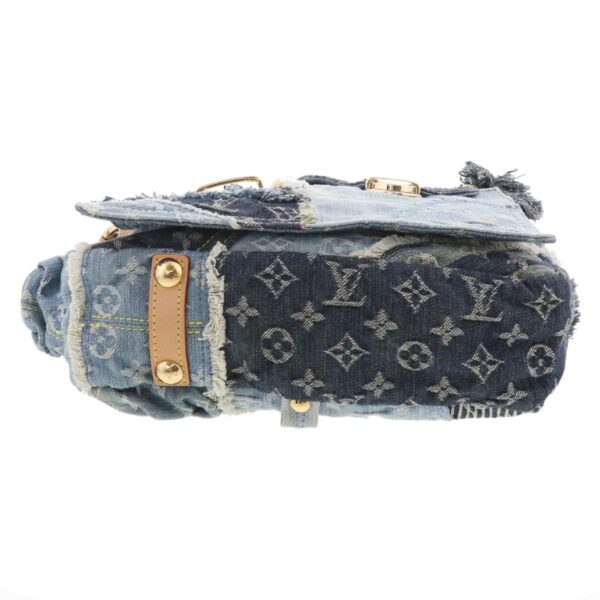 1240007029144 5 Louis Vuitton Denim Patchwork Posty Shoulder Bag Indigo