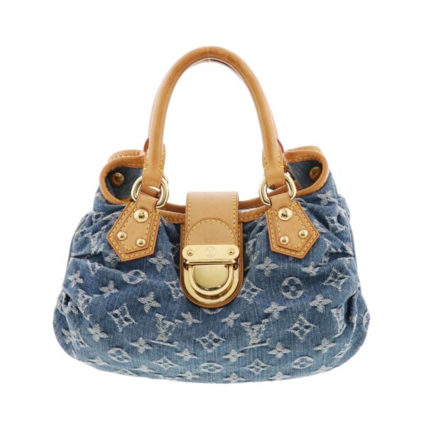 1240007029776 1 Louis Vuitton Pleaty Denim Handbag Monogram Denim Blue