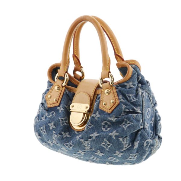 1240007029776 2 Louis Vuitton Pleaty Denim Handbag Monogram Denim Blue