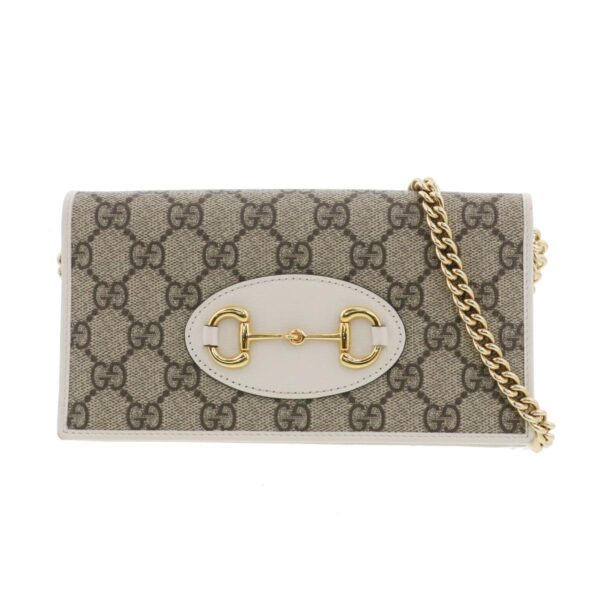 1240007029784 1 Gucci Horsebit Chain Wallet White