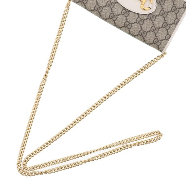 1240007029784 5 Gucci Horsebit Chain Wallet White