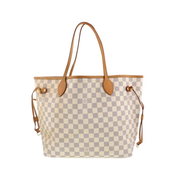 1240009000024 1 Louis Vuitton Neverfull MM Tote Bag Damier Azur White