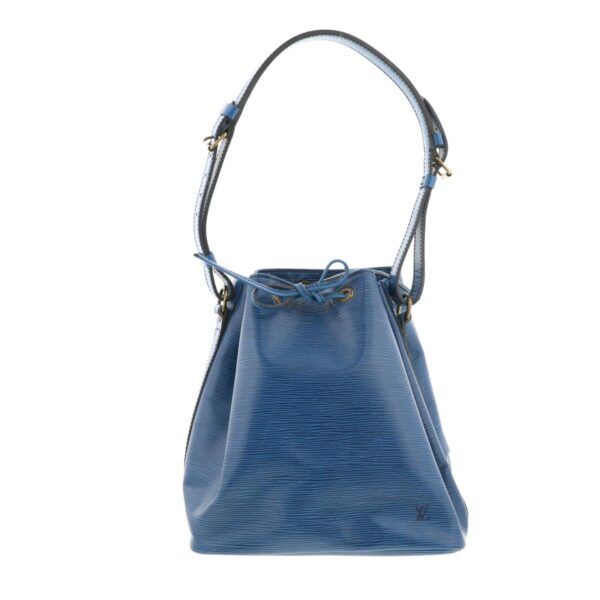 1240009000495 1 Louis Vuitton Petit Noe Drawstring Bag Epi Blue