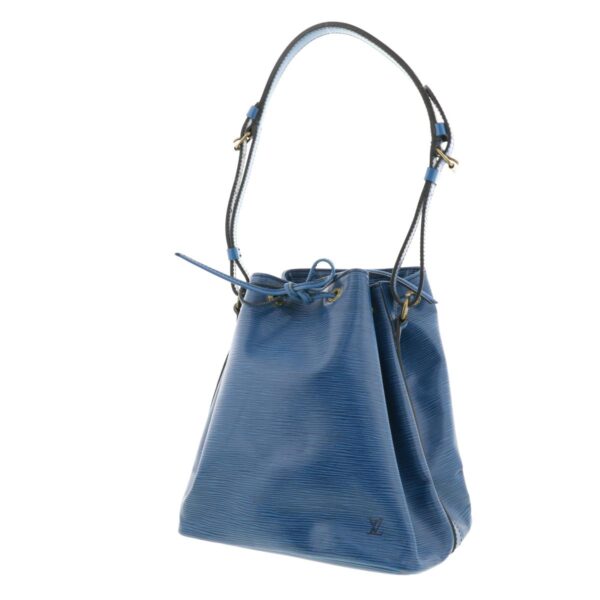 1240009000495 2 Louis Vuitton Petit Noe Drawstring Bag Epi Blue