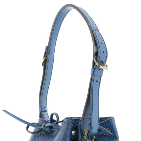 1240009000495 3 Louis Vuitton Petit Noe Drawstring Bag Epi Blue