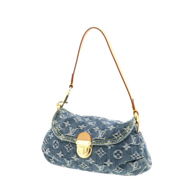 1240009000549 2 Louis Vuitton Mini Pleaty Shoulder Bag Monogram Denim Blue