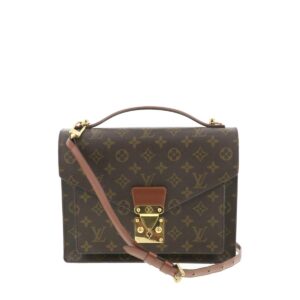 1240009000557 1 Louis Vuitton Spontini 2Way Handbag Monogram Canvas Brown