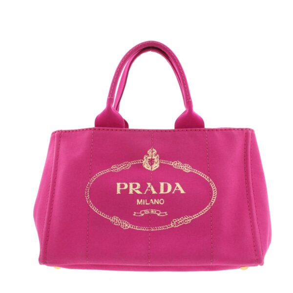 1240009000735 1 Prada Canapa Shopping Tote Bag Pink