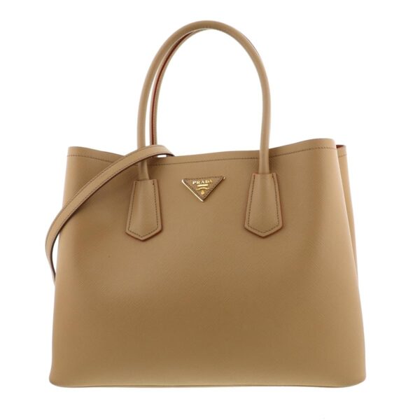 1240009001815 1 Prada Saffiano 2way Tote Bag Beige