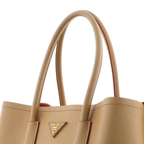 1240009001815 3 Prada Saffiano 2way Tote Bag Beige