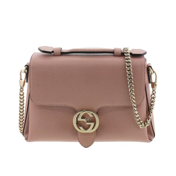 1240009001835 1 Gucci Interlocking G 2WAY Shoulder Bag Pink