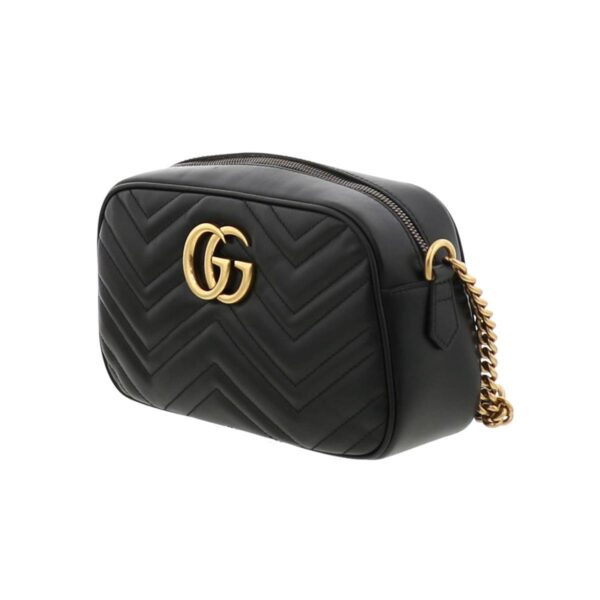 1240009002522 2 Gucci GG Marmont Quilting Shoulder Bag Black