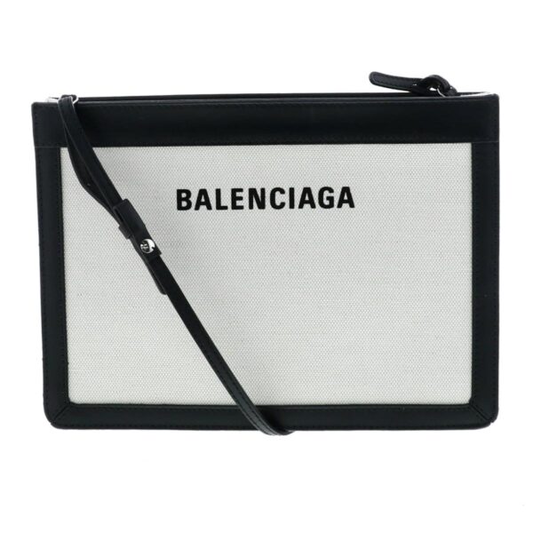 1240009003104 1 Balenciaga Blue Pochette Shoulder Bag Ivory