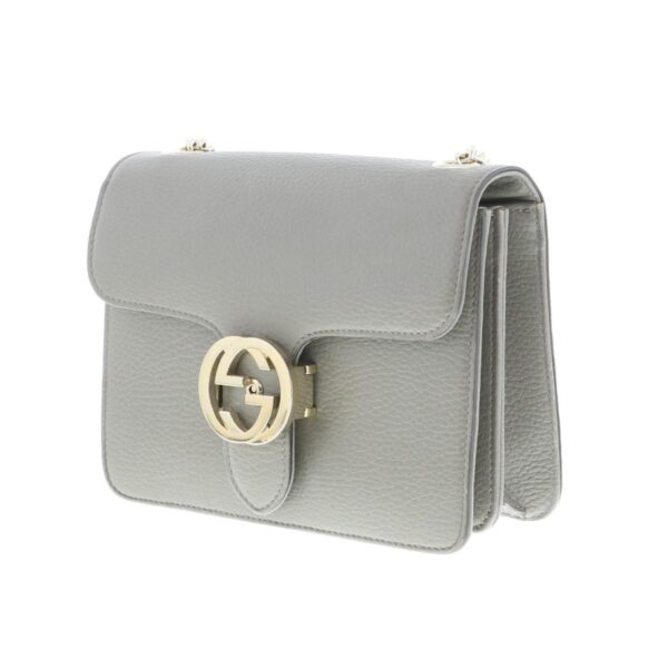 1240009003308 2 Gucci Interlocking Chain Shoulder Bag Gray