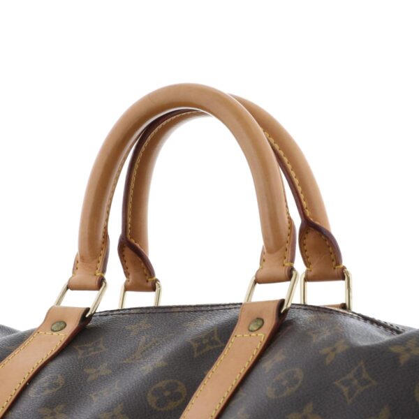 1240009003728 3 Louis Vuitton Keepall Bandolier 55 Bag Monogram Brown