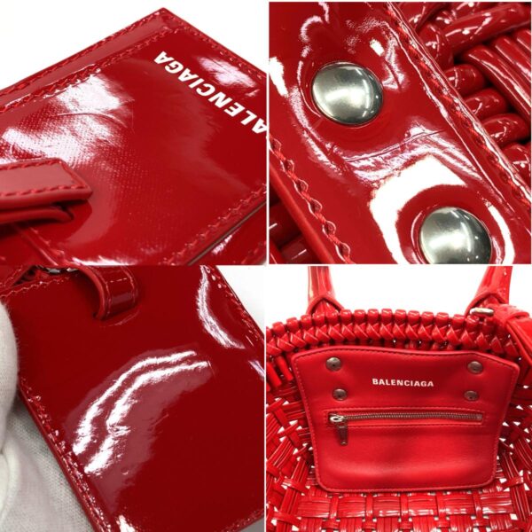 1240009004298 8 Balenciaga Bistro XXS Basket 2way Bag Red