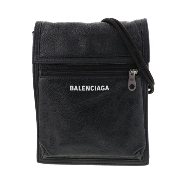 1240009004502 1 Balenciaga Explorer Shoulder Pouch Bag Black