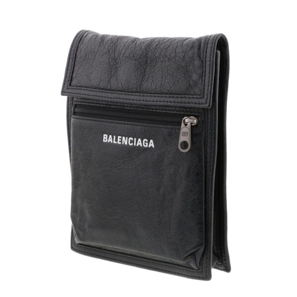 1240009004502 2 Balenciaga Explorer Shoulder Pouch Bag Black