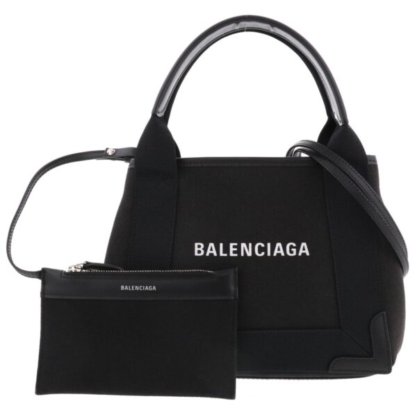 1240009004546 1 Balenciaga Blue Cover XS Tote Bag Black