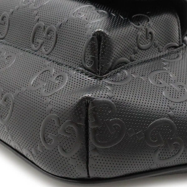 12400474 3 Gucci GG Embossed Waist Bag Leather Black